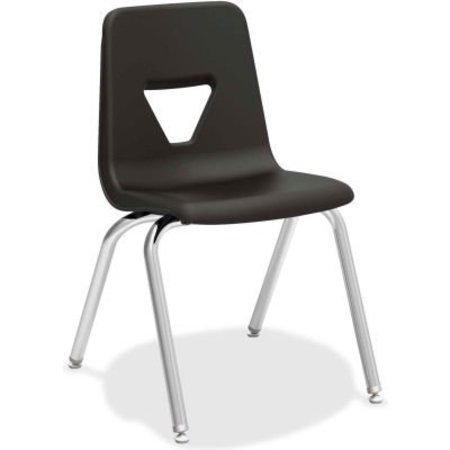 LORELL Lorell® 18" Stacking Student Chair - Black - 4/Pack 99891